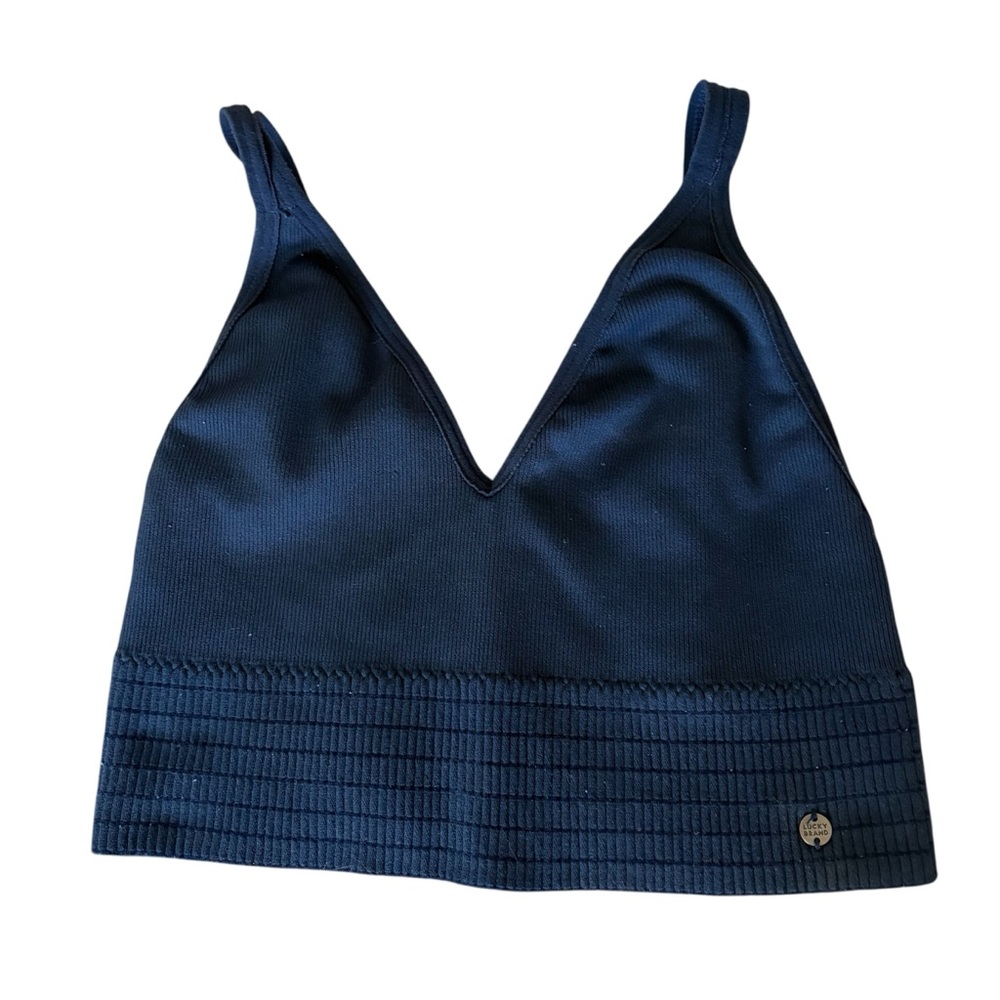 5for20 Lucky Brand Navy V-Neck Ribbed Seamless Bralette